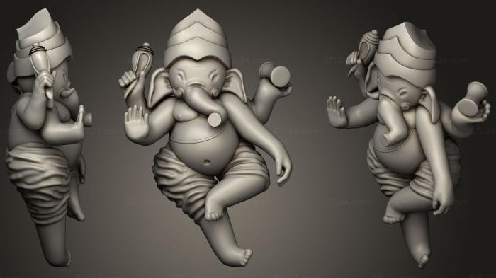 Скульптуры индийские (Ганеша, STKI_0196) 3D модель для ЧПУ станка